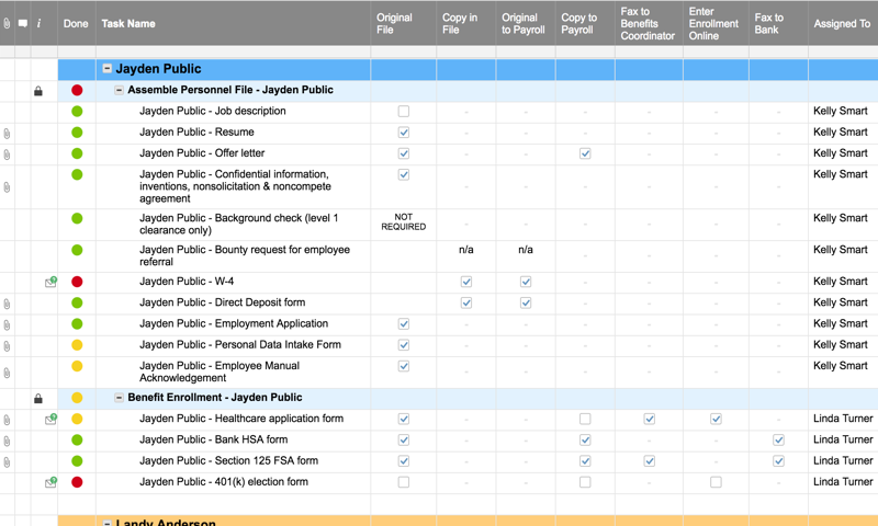 New Hire Checklist | Smartsheet