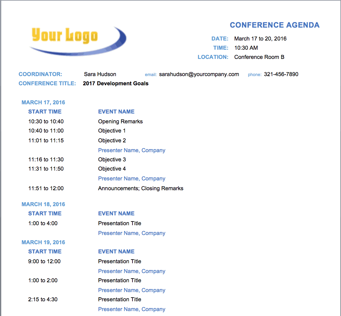  How To Structure A Meeting Agenda How To Format A Business Meeting 