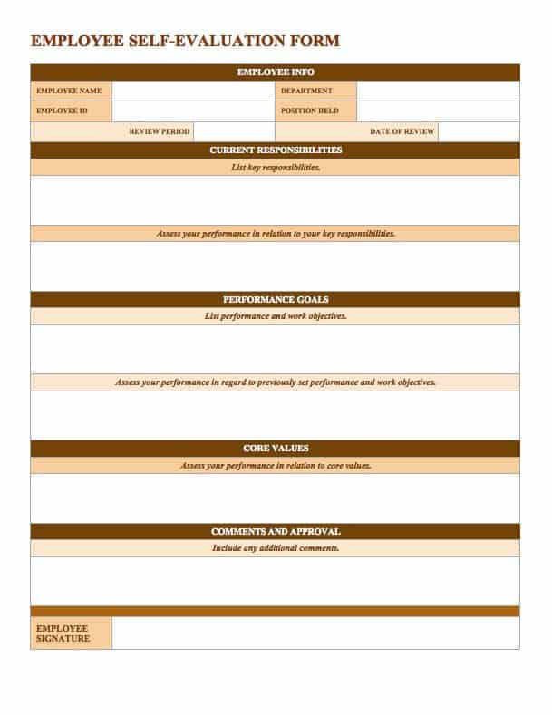 Employee Evaluation Form FREE DOWNLOAD Aashe