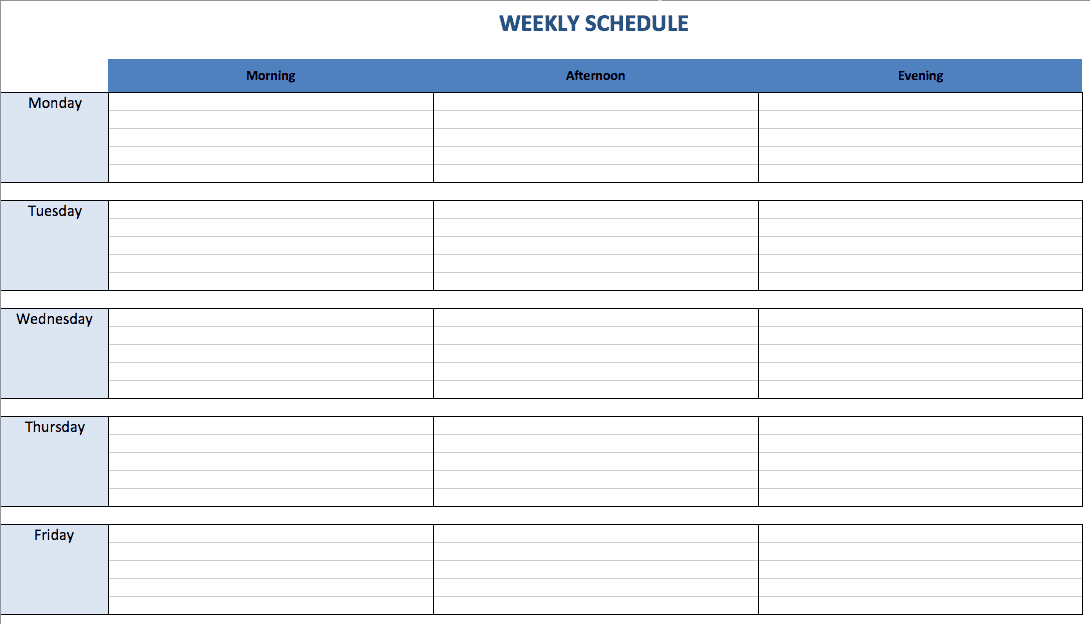 schedule maker days work