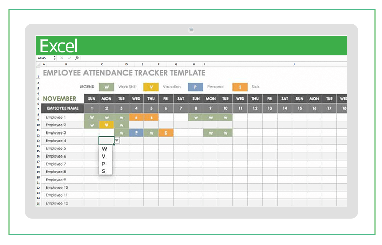 Employee Attendance Tracker Template Calendar Template Printable Vrogue