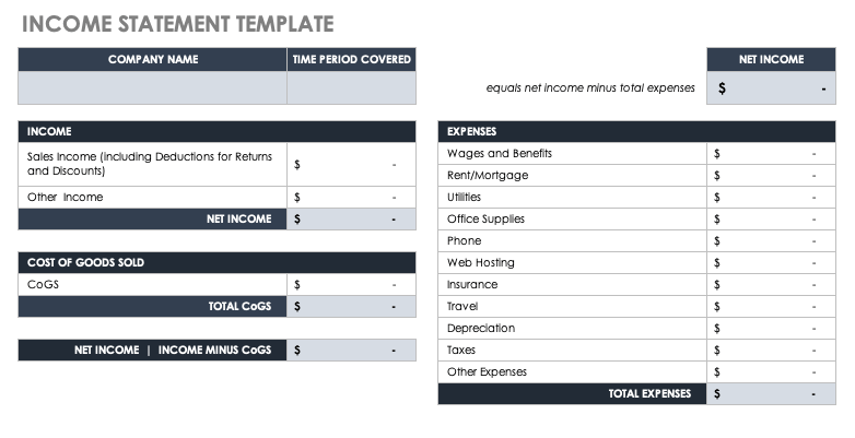 Free Income Statement Template Download - Wise