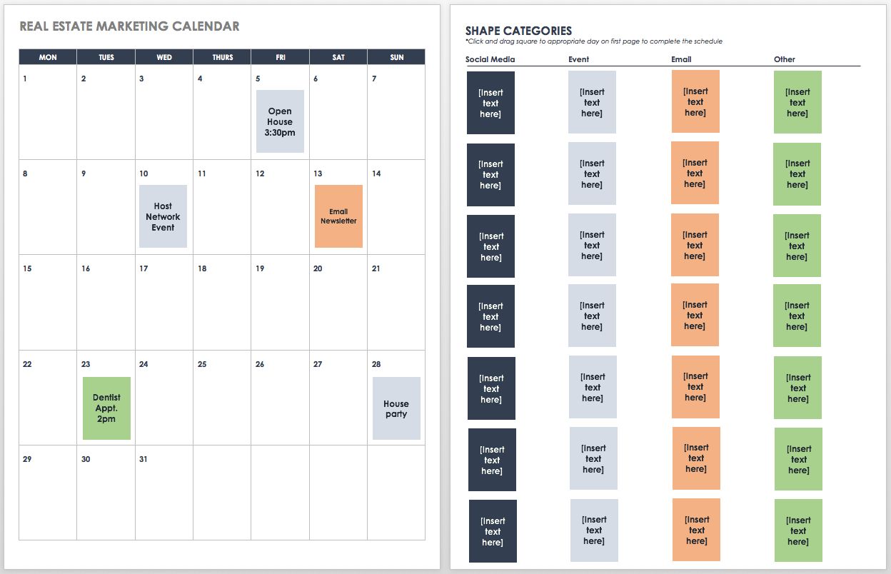 15+ Free Marketing Calendar Templates Smartsheet