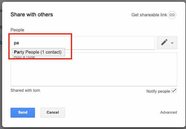 Google Drive Share Create Group Share with Group