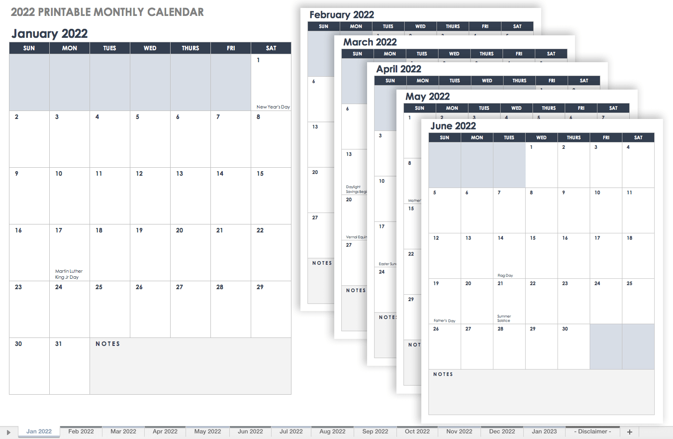 15 Free Monthly Calendar Templates Smartsheet Are you looking for a printable calendar? 15 free monthly calendar templates