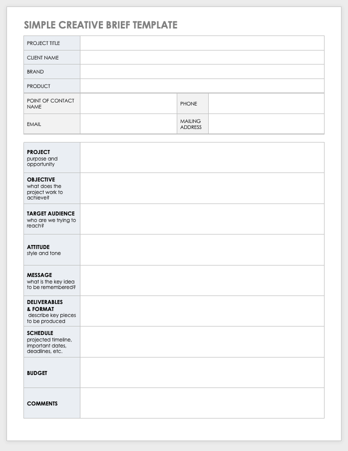 Branding Brief Template