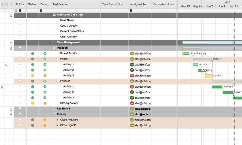 Legal Case Management Smartsheet