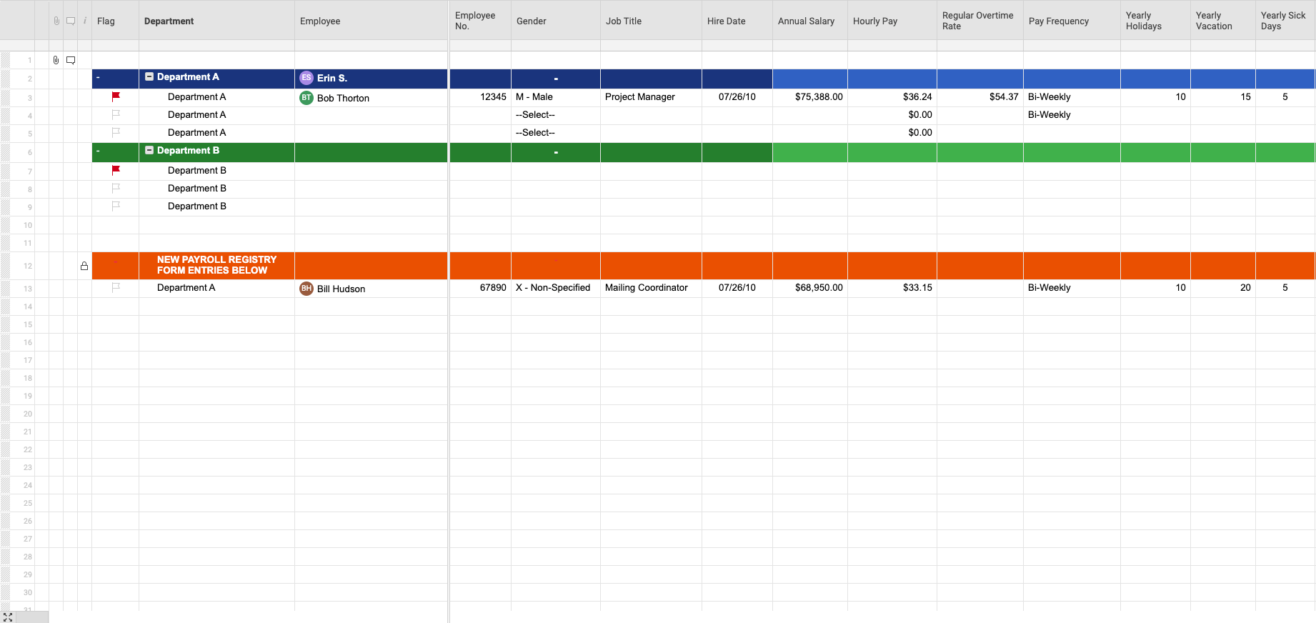 Payroll Register | Smartsheet