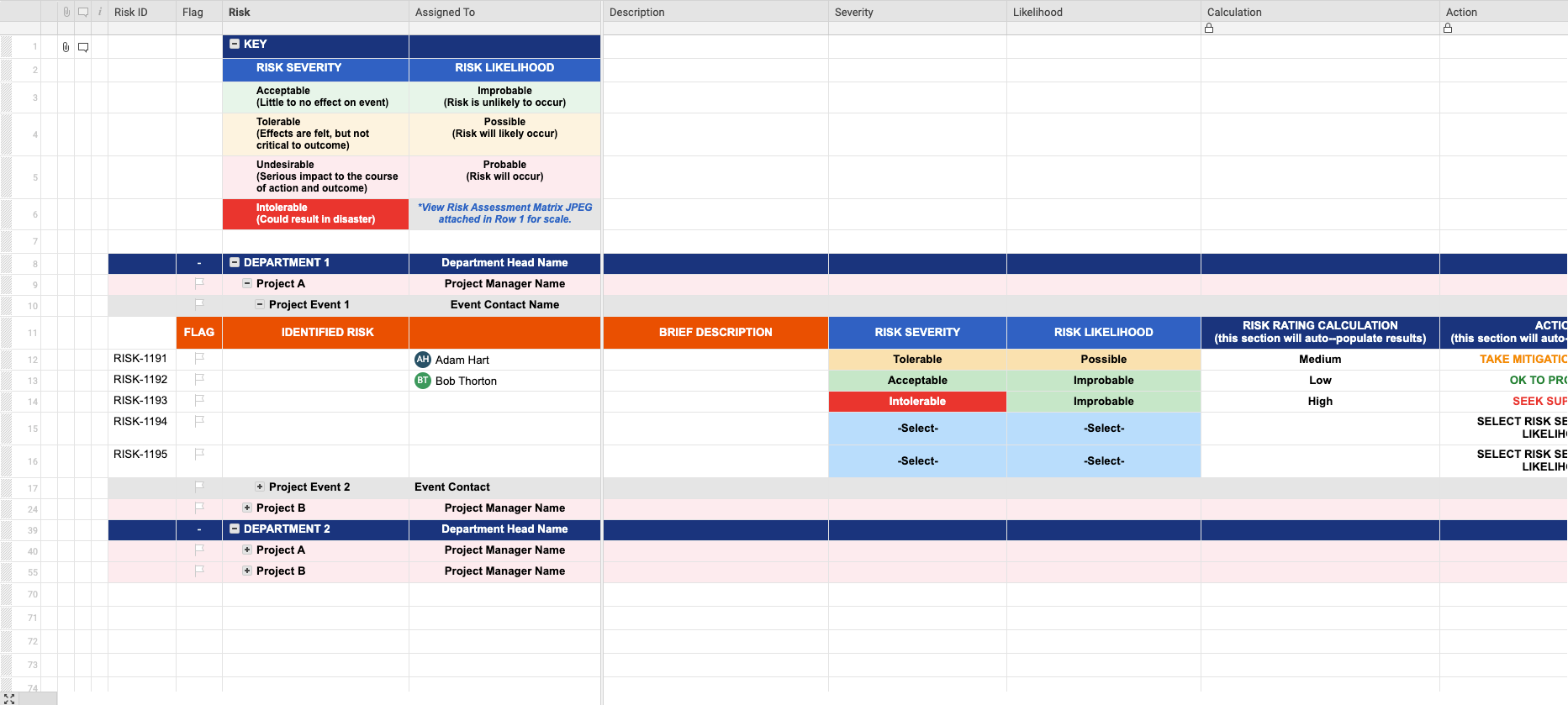 Risk Assessment Matrix | Smartsheet