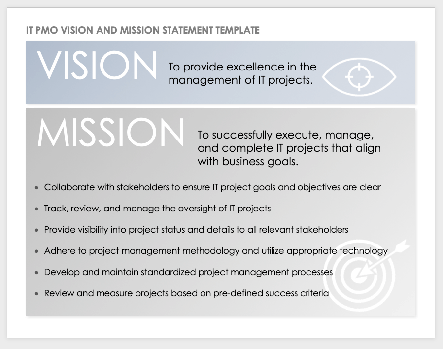 Mission And Vision Statement Templates