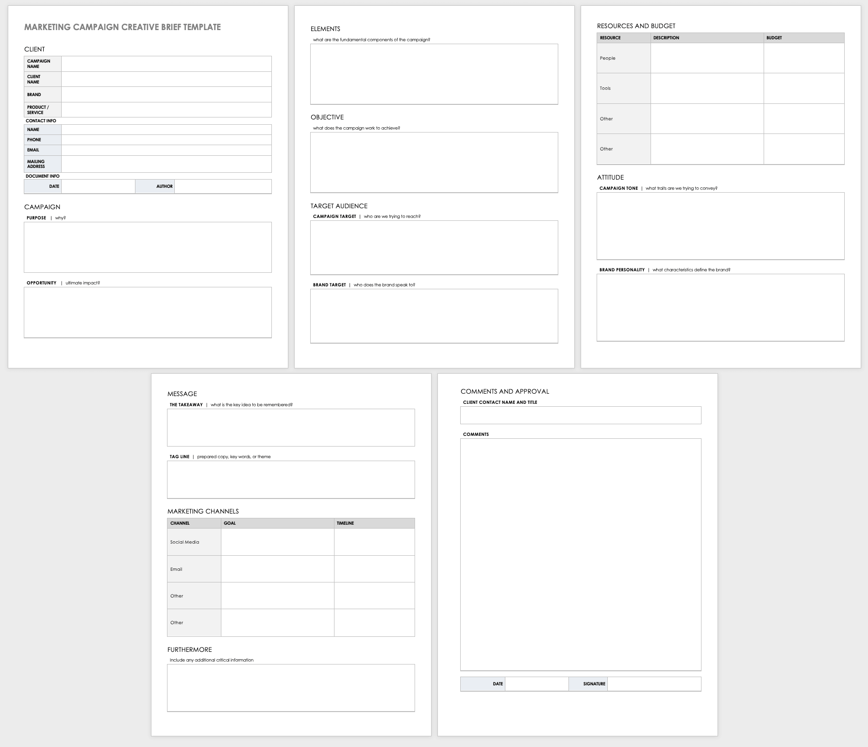 Free Digital Marketing Campaign Templates Smartsheet