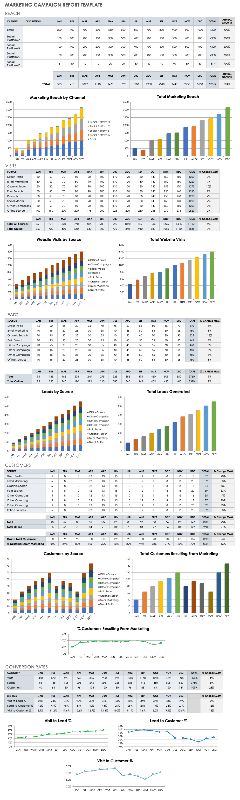 Campaign Summary Report Template Printable Templates