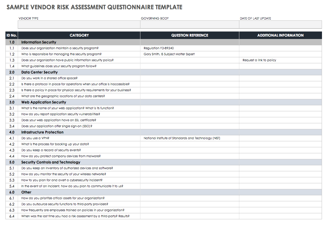 Guide to Vendor Risk Assessment Smartsheet