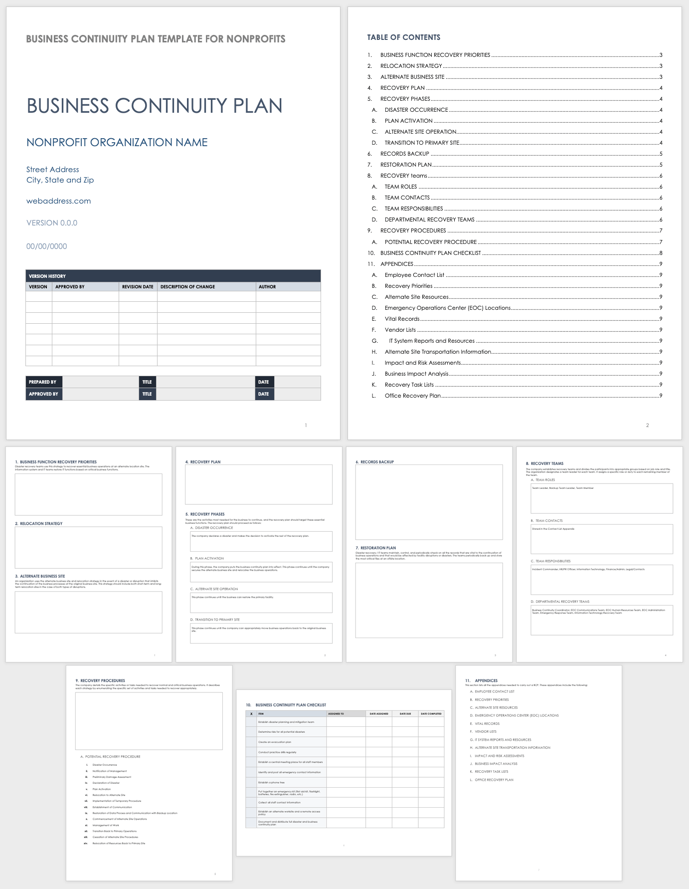 Free Business Continuity Plan Templates Smartsheet 3415