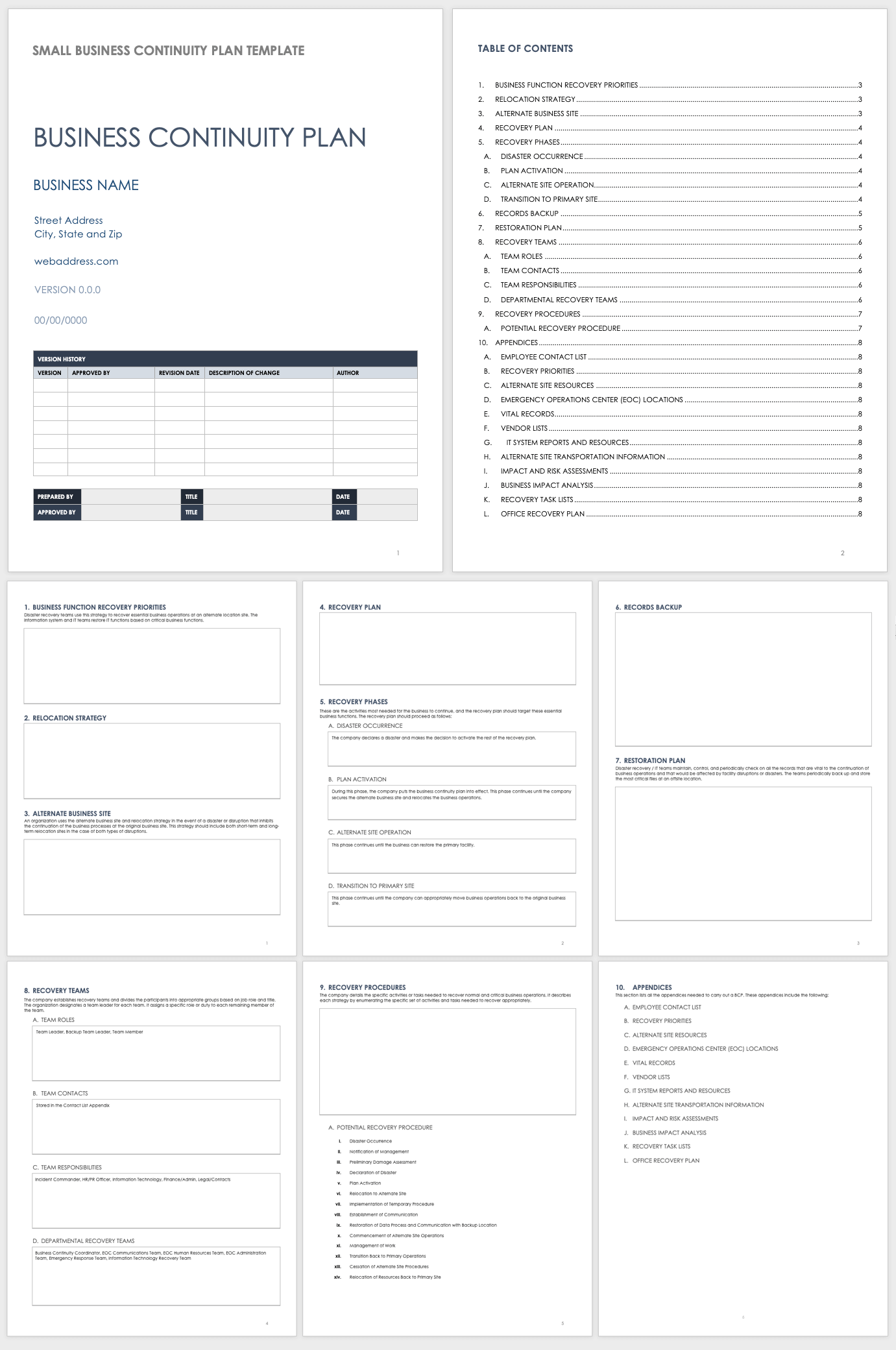 business-continuity-plan-templates