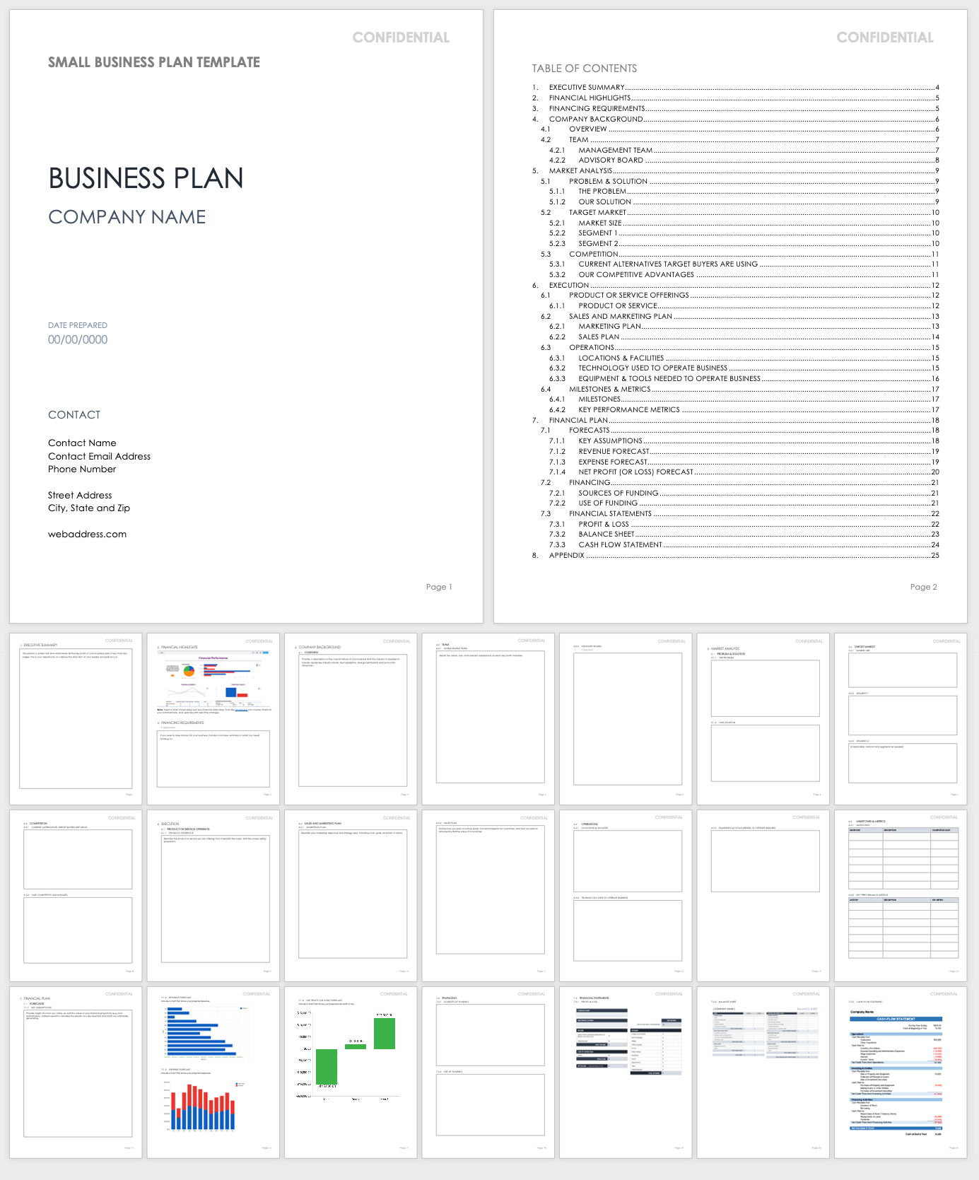 simple business plan form