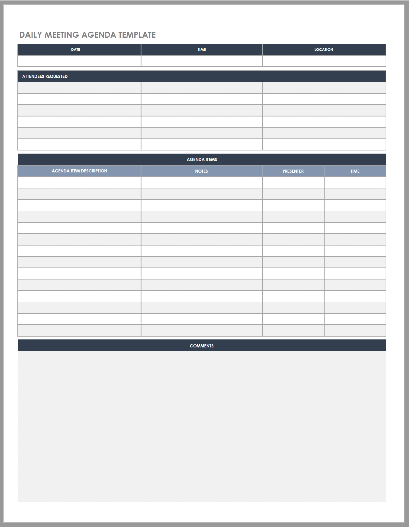 Working Diary Template from www.smartsheet.com