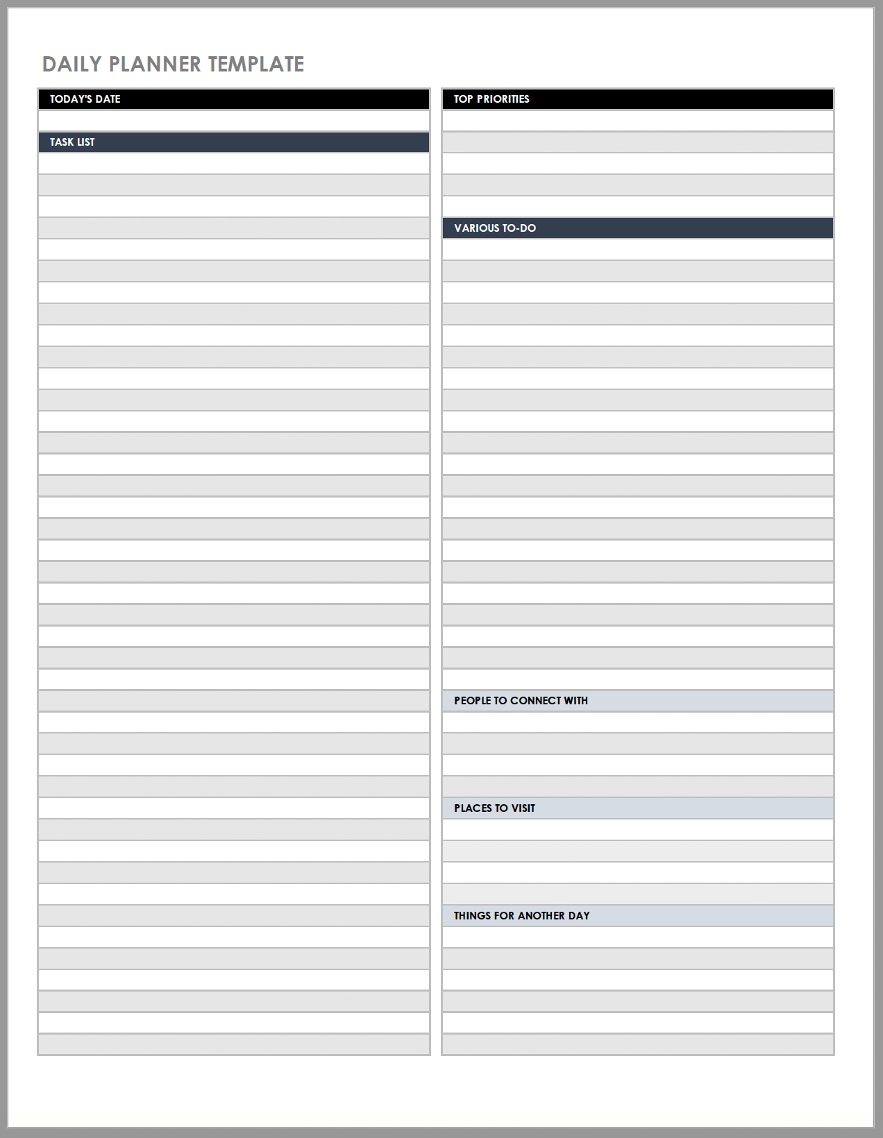 Weekly Planner Printable To Do List