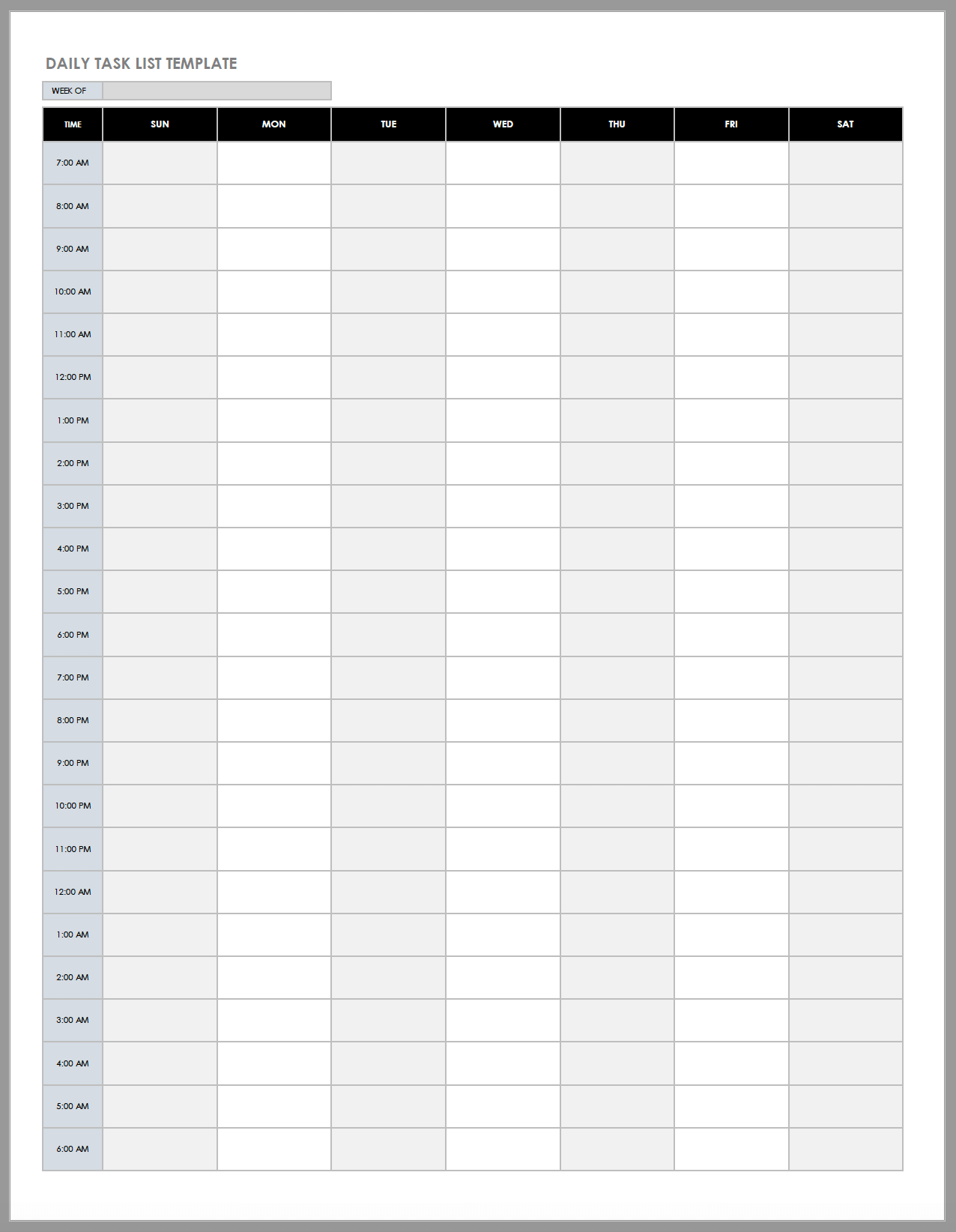 daily task planner printable free