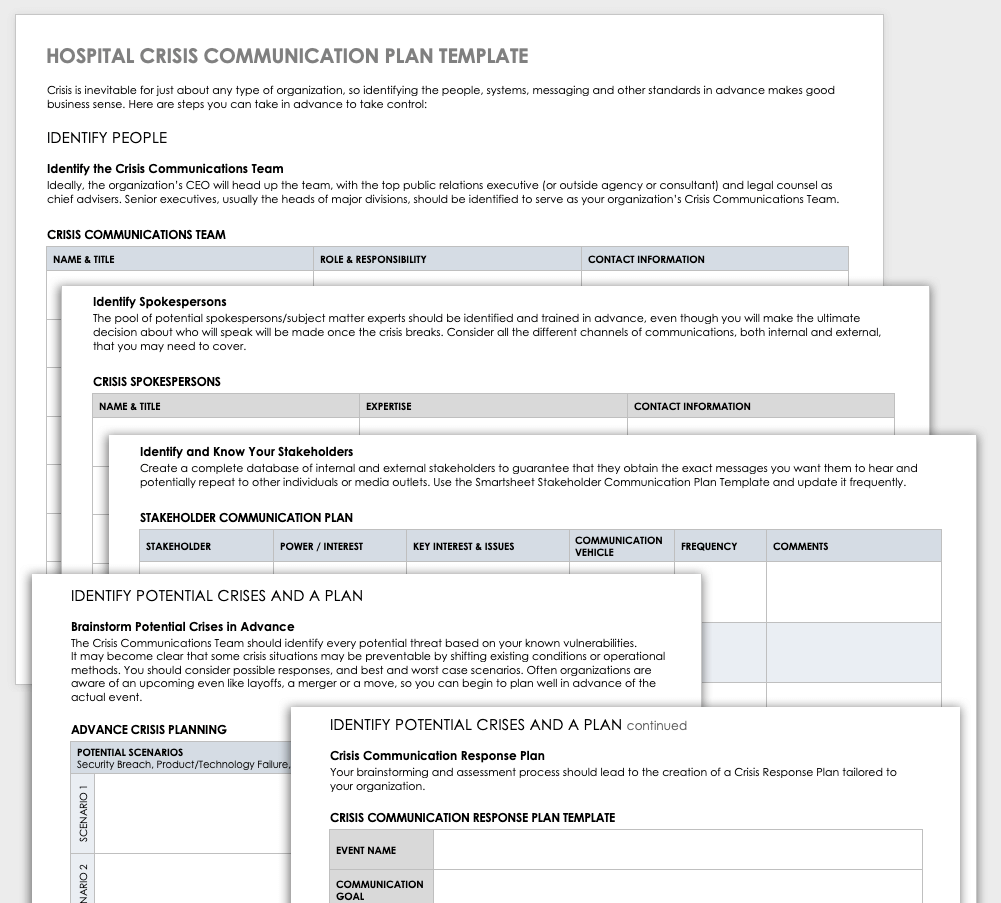 Free Crisis Communication Plan Templates Smartsheet