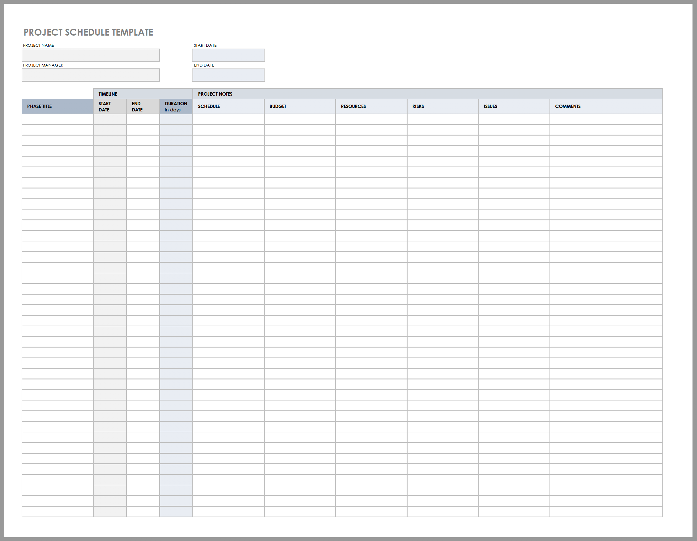 daily work schedule templates for free