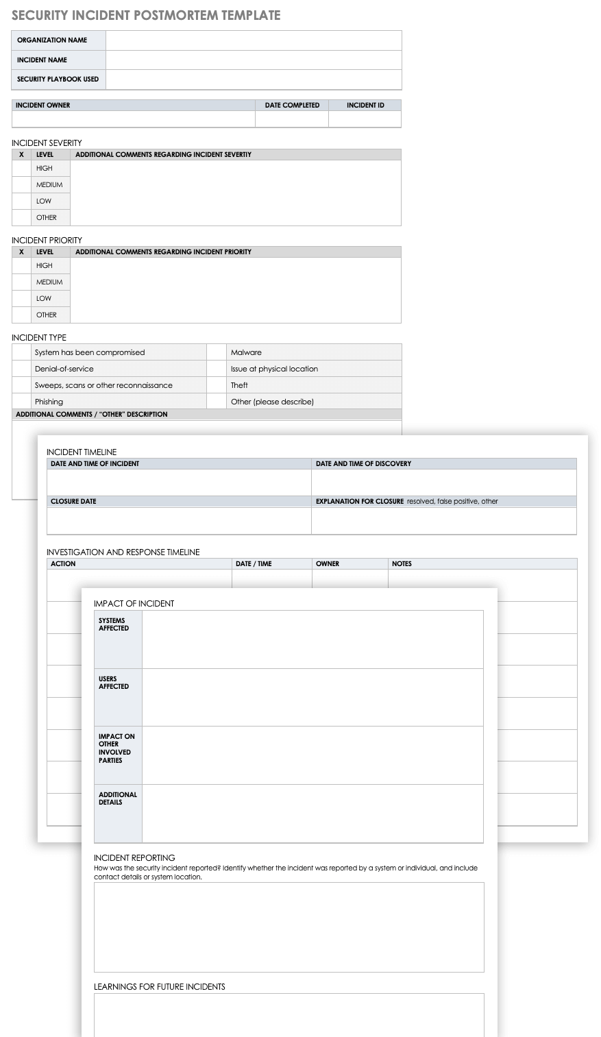 software-postmortem-template