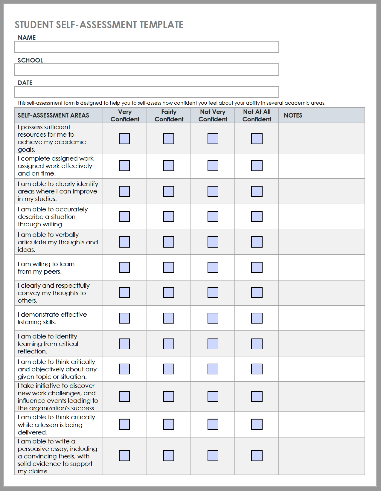 printable-student-self-assessment-template-printable-form-templates