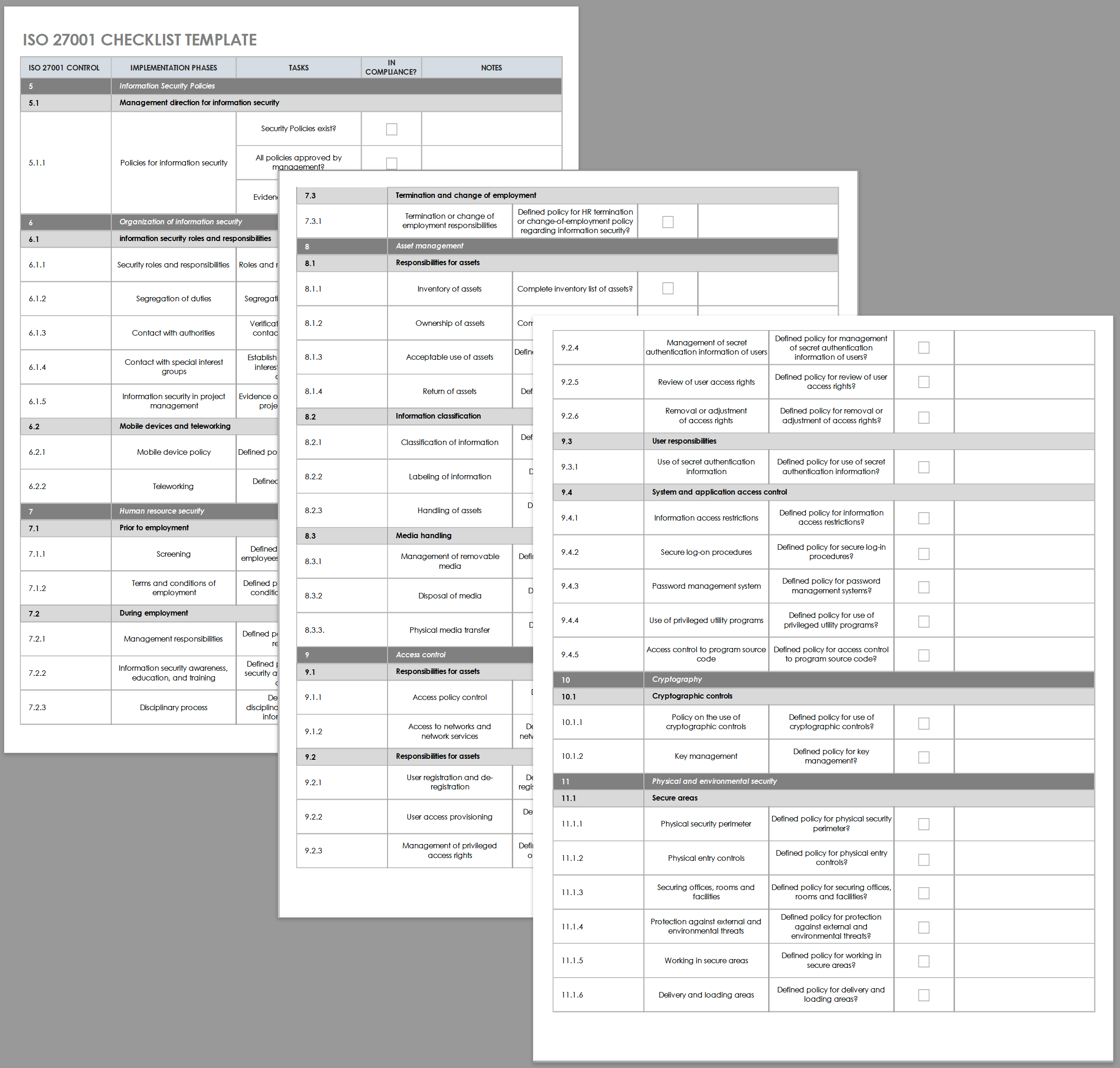 audit checklist iso 27001 framework