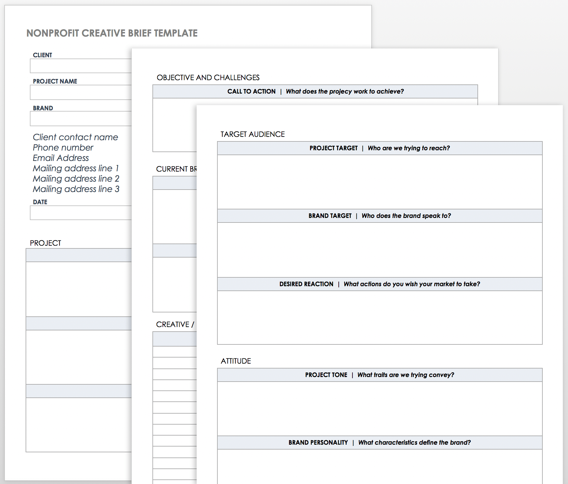 Free Creative Brief Templates Smartsheet