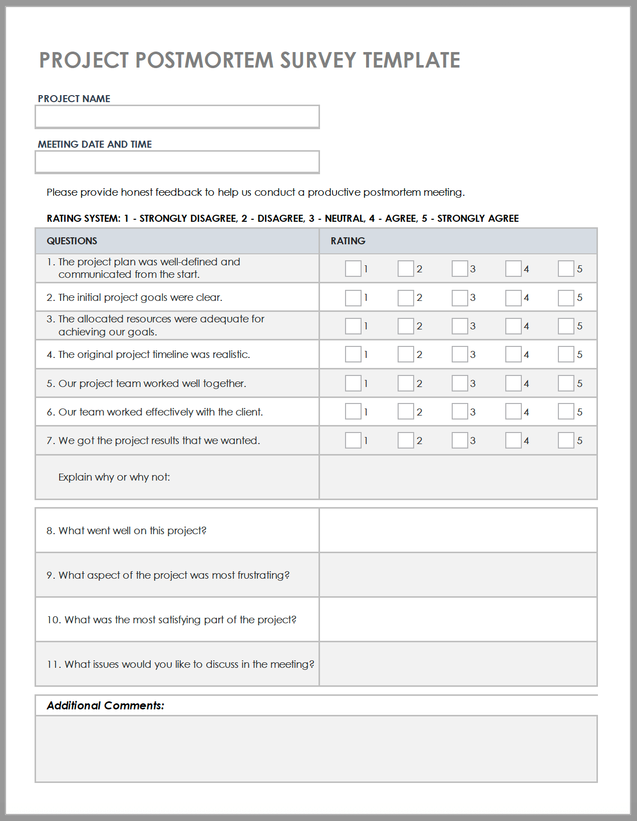 Free Project Post Mortem Templates Smartsheet With Post Event Hot