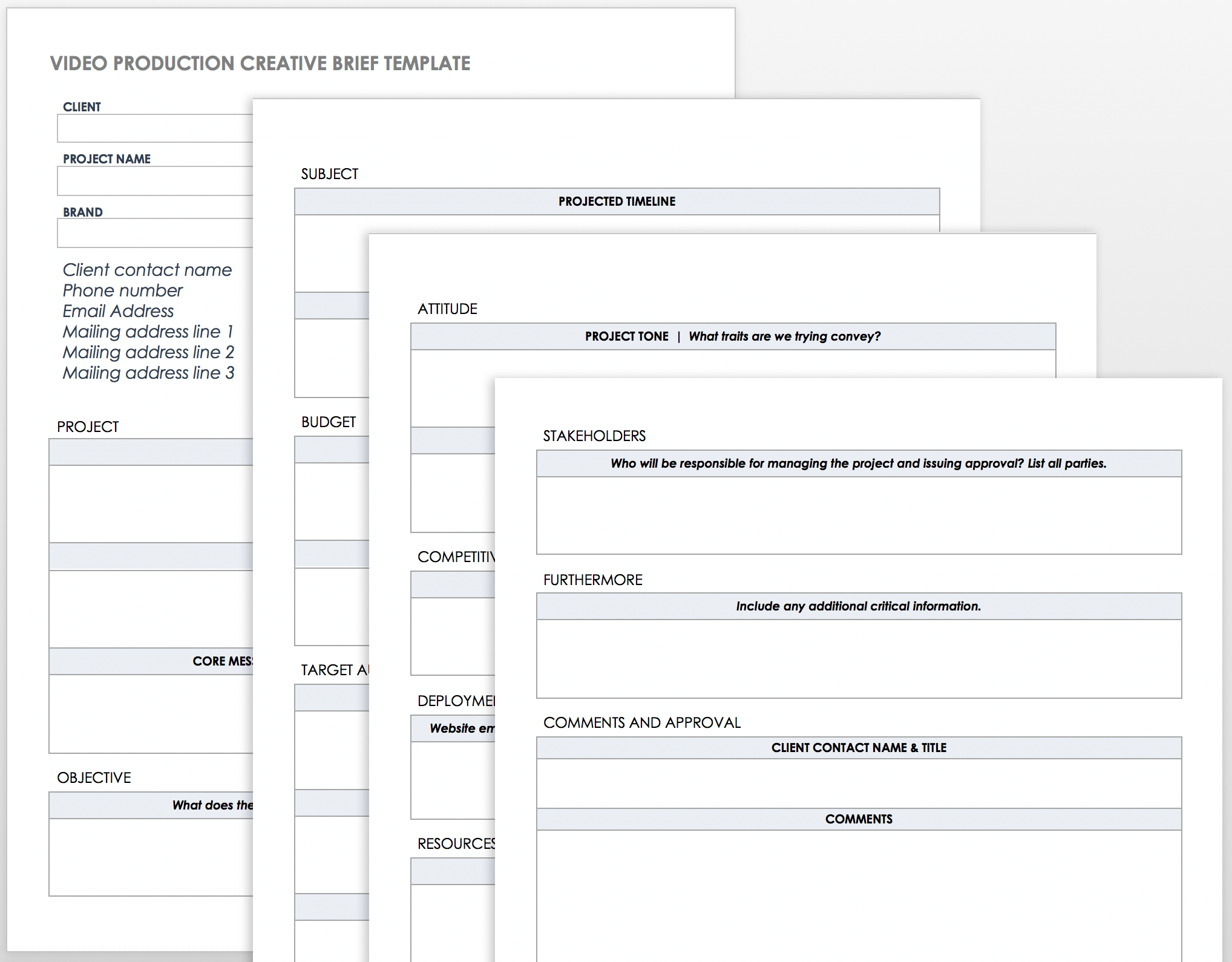 Free Creative Brief Templates - Smartsheet