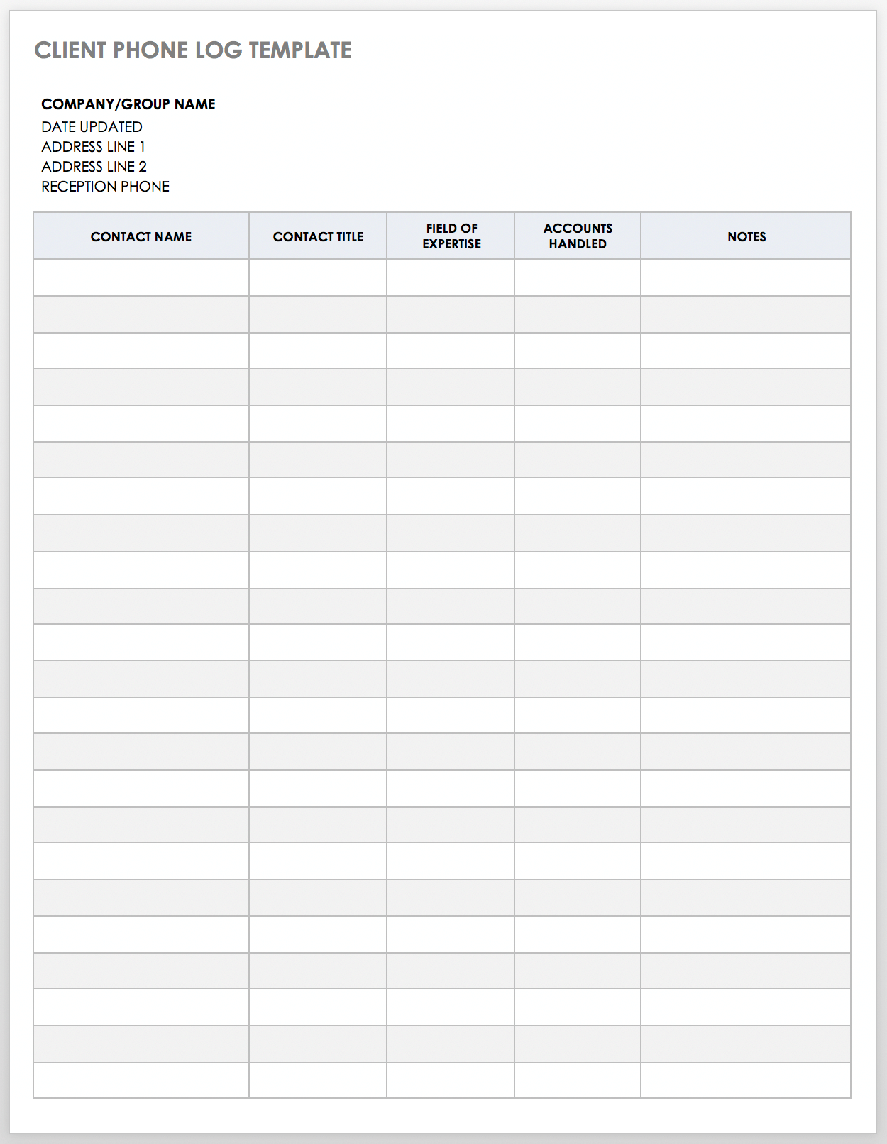 Free Client Management Tracking Templates Smartsheet