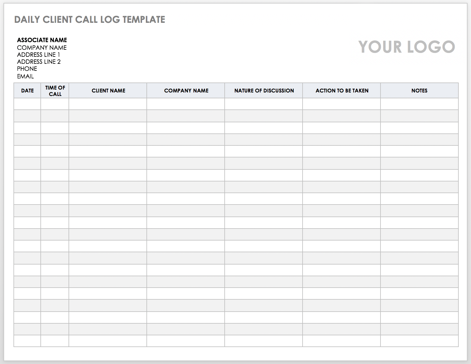 Free Client Management Tracking Templates Smartsheet