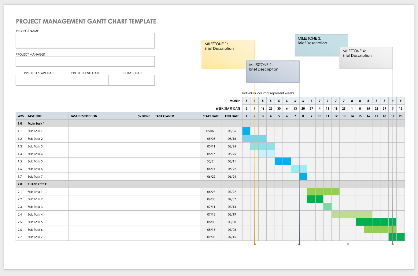 gantt chart report ms project