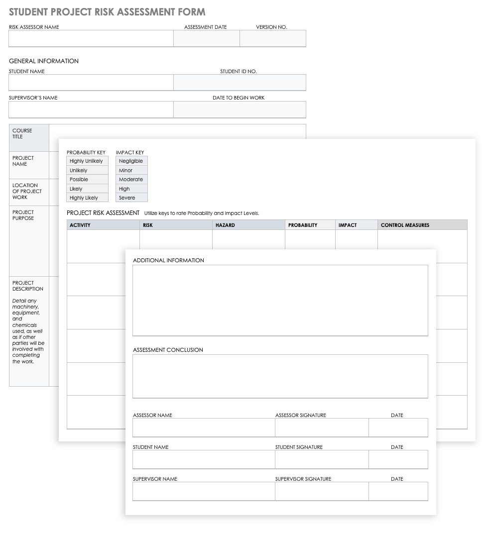 35 Free Risk Assessment Forms Smartsheet 