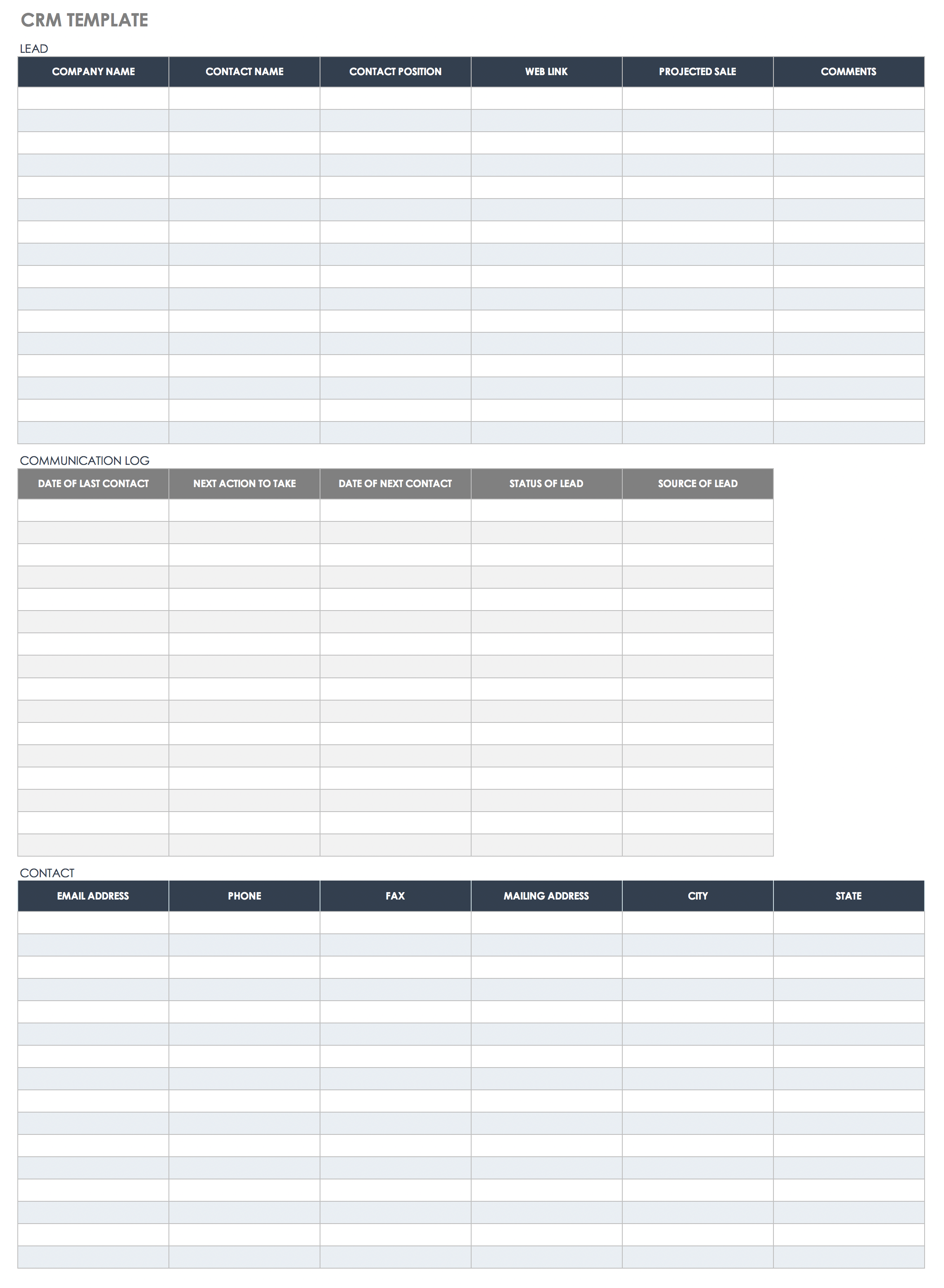 Free Client Management & Tracking Templates Smartsheet