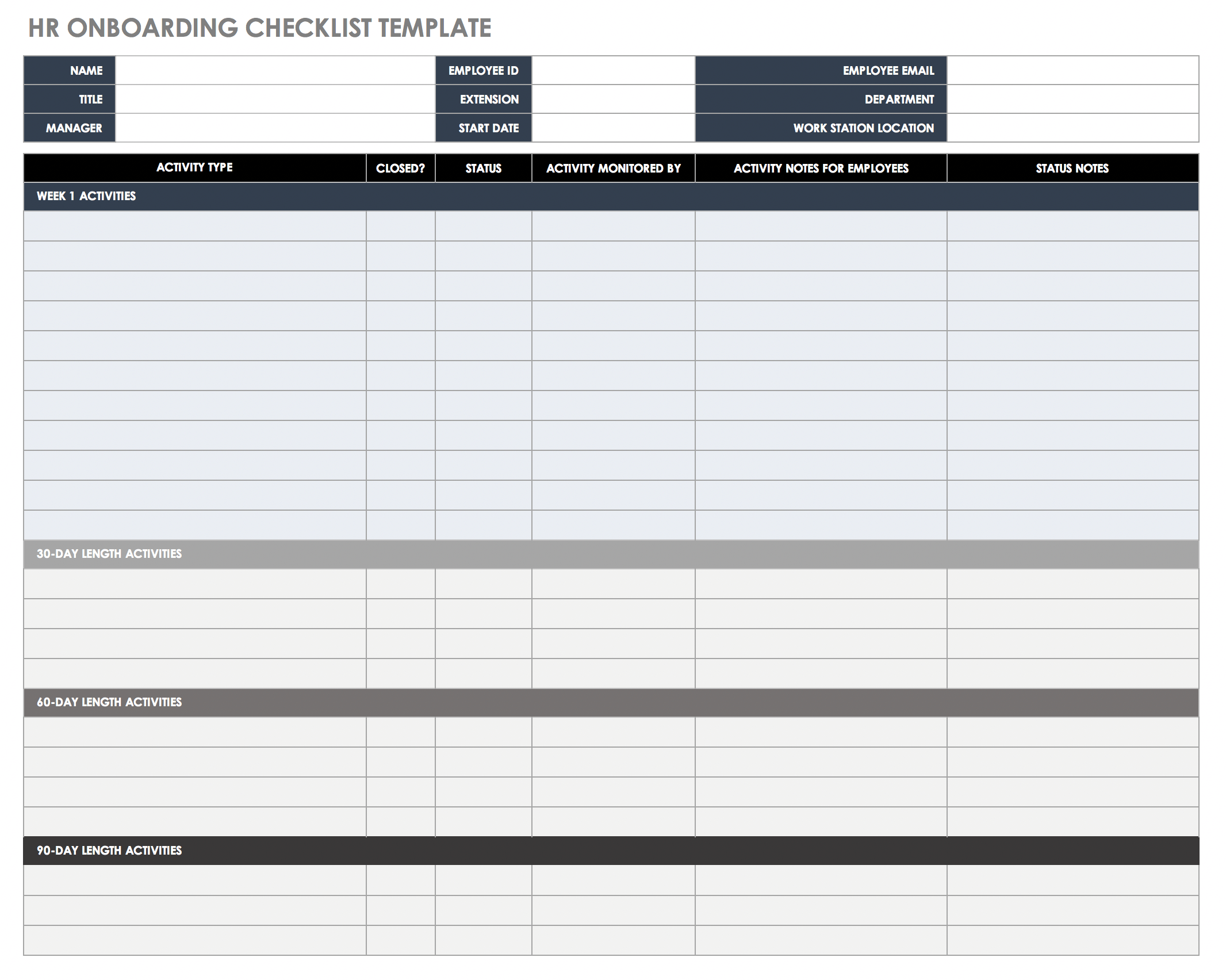 Client Tracking Excel Template