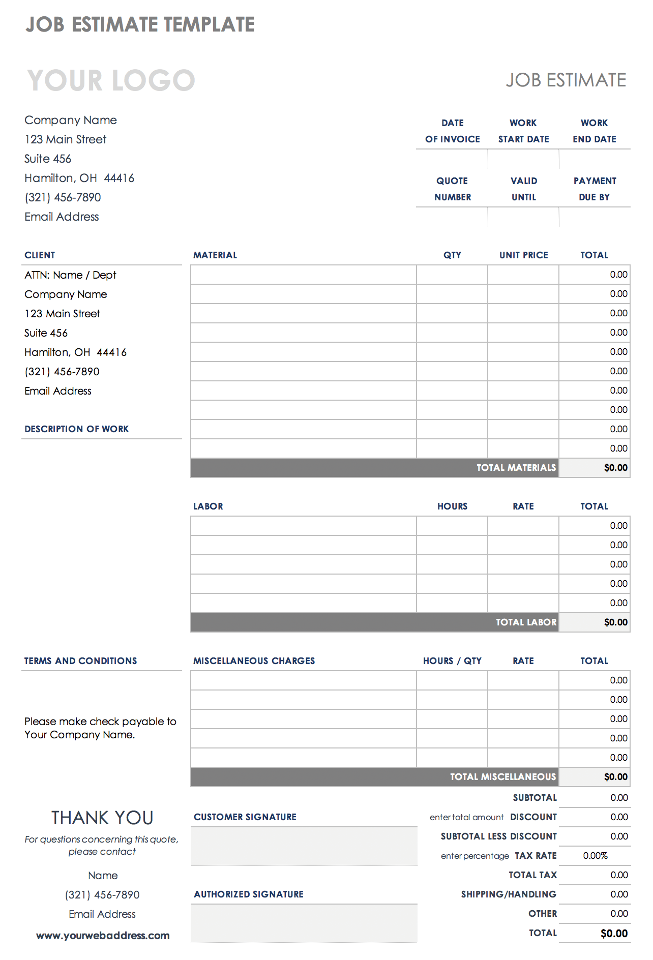 excel proposal template