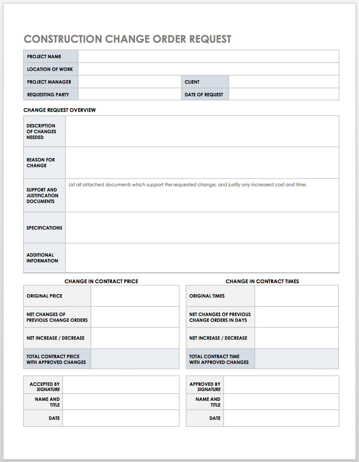 Free Construction Work Order Templates Forms Smartsheet