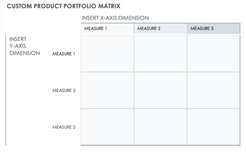 Free Product Portfolio Matrix Templates Smartsheet