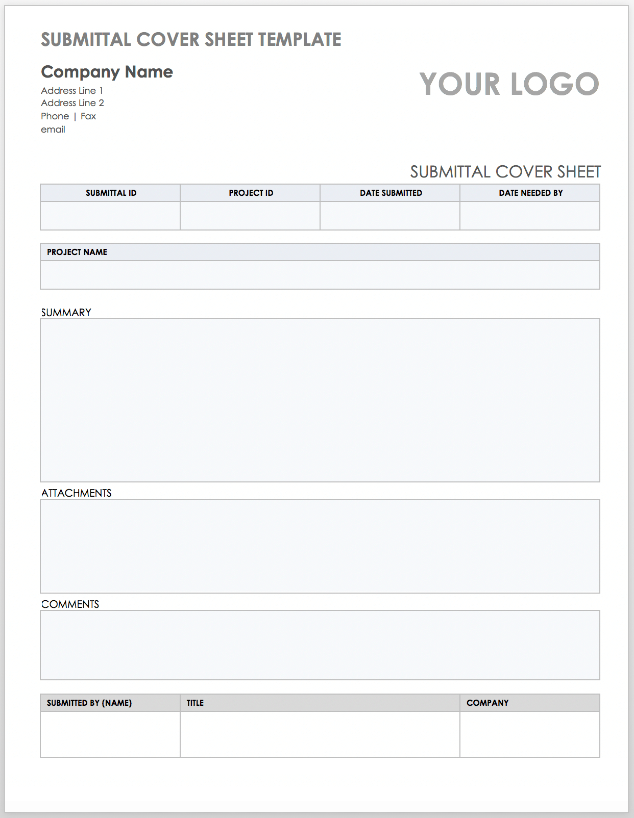 Free Construction Submittal Templates Smartsheet