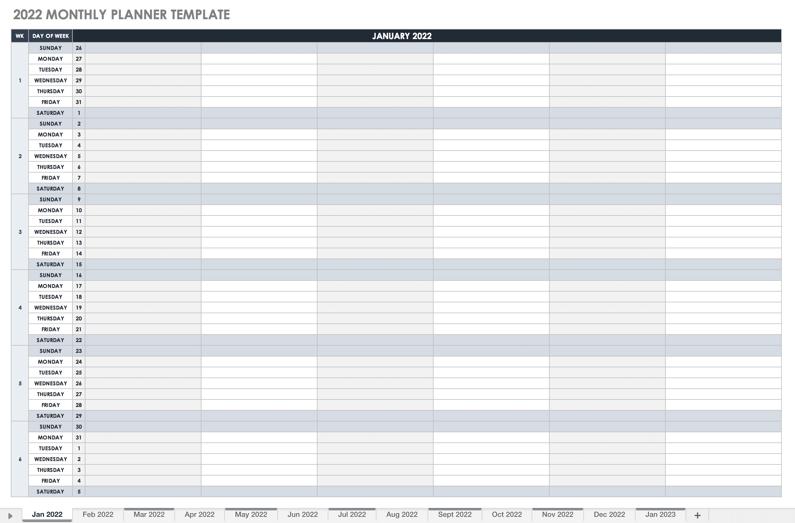 free printable daily calendar templates smartsheet