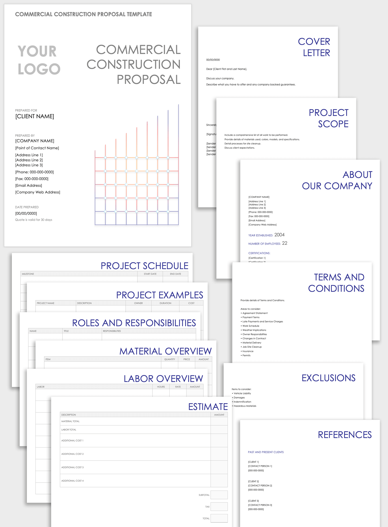 excel construction bid template