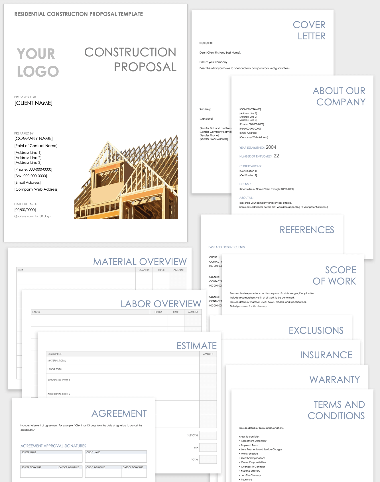 Free Construction Proposal Template Printable Form, Templates and Letter