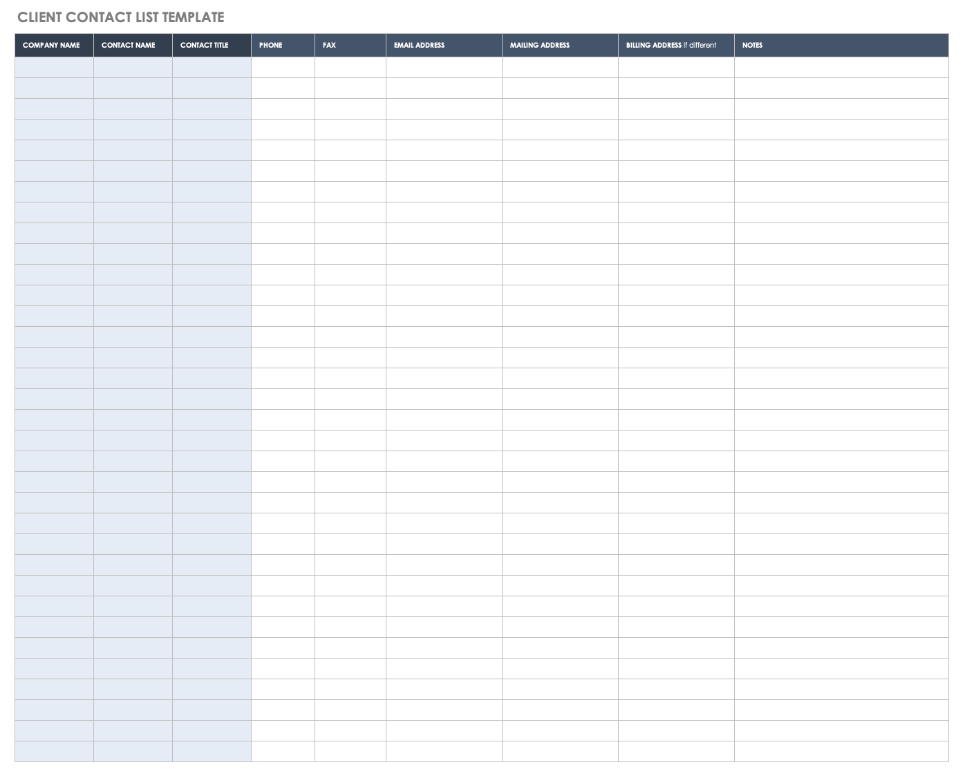 excel customer database template