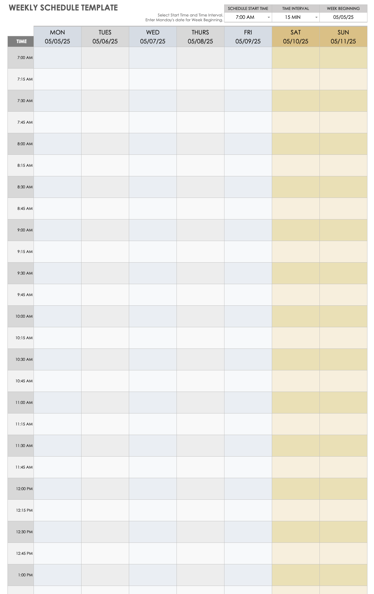 school daily schedule template google doc