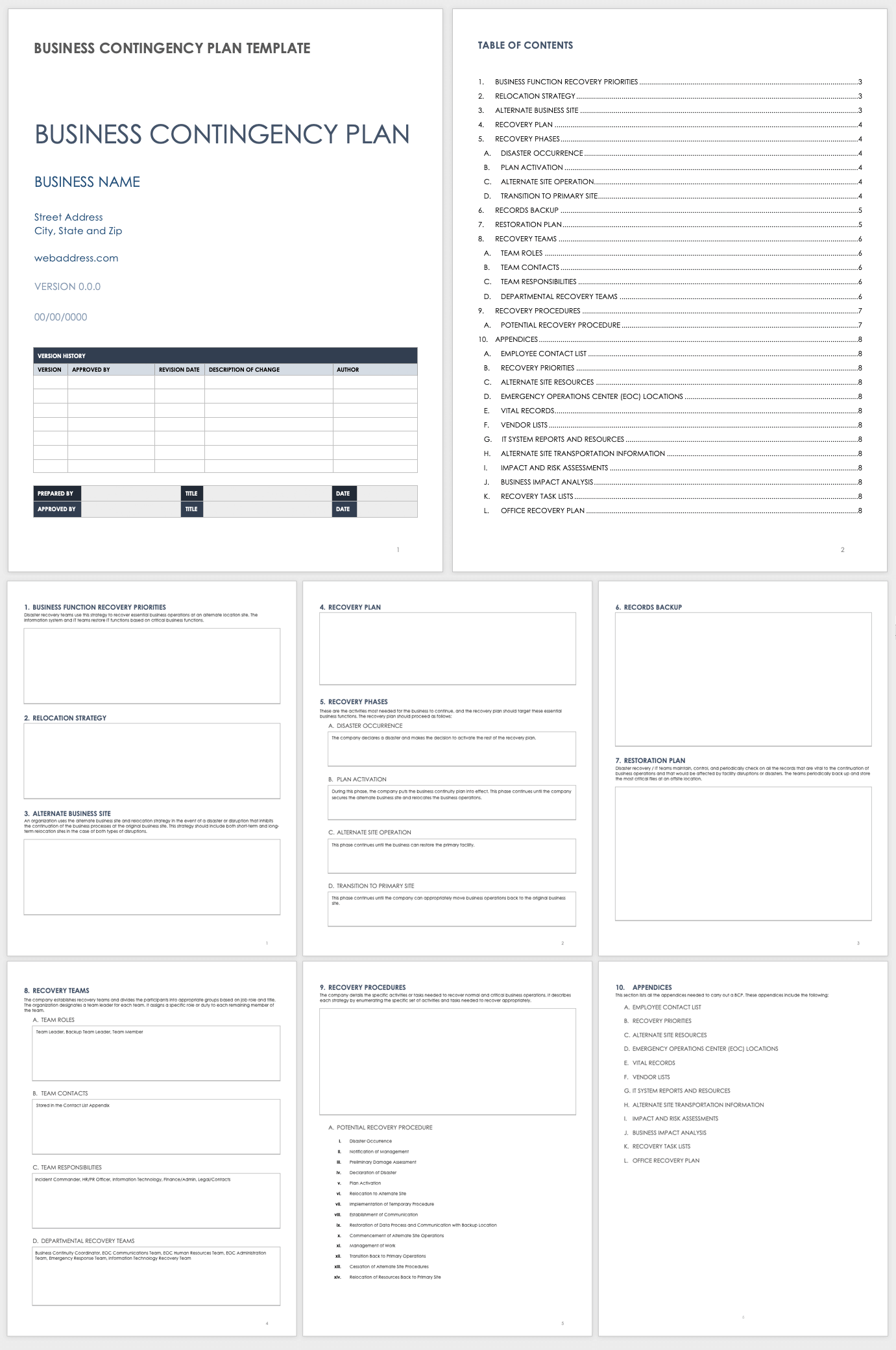 Free Contingency Plan Templates Smartsheet