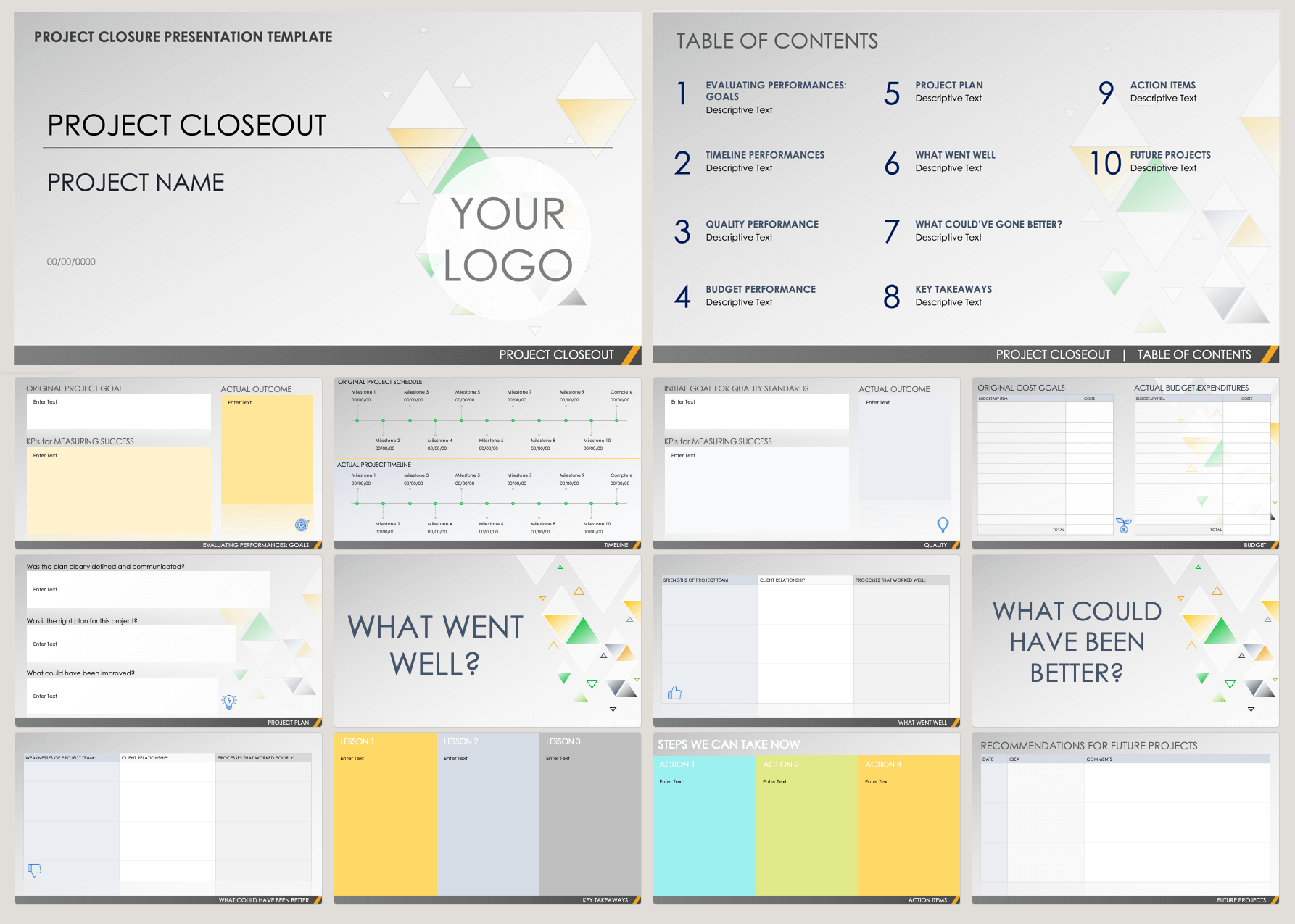 project closure presentation template