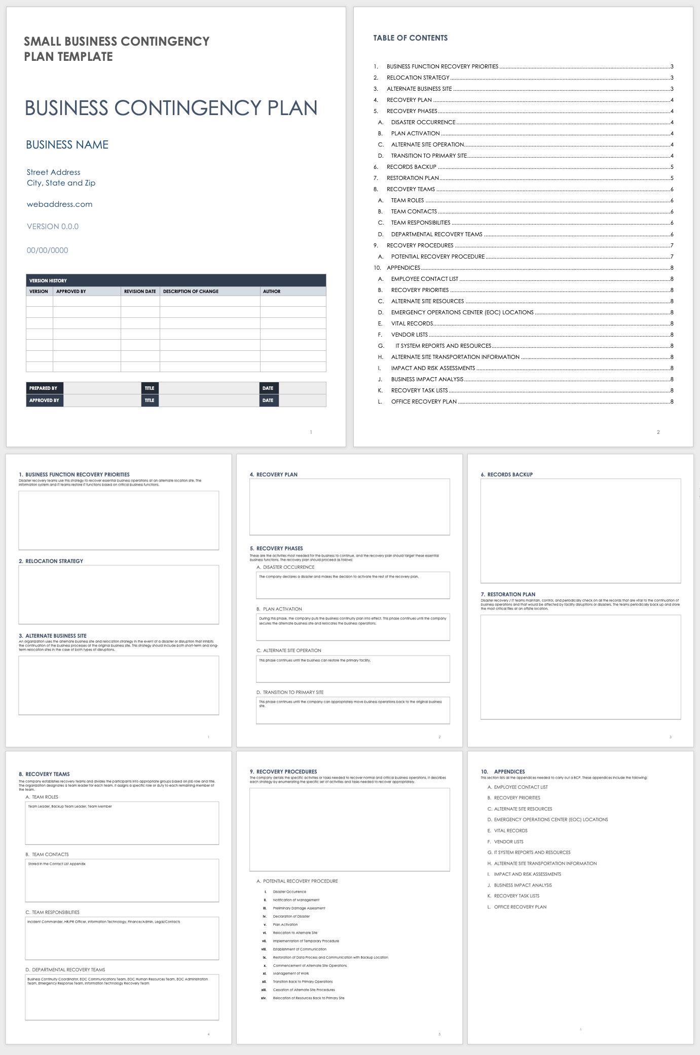 Free Contingency Plan Templates Smartsheet 7295