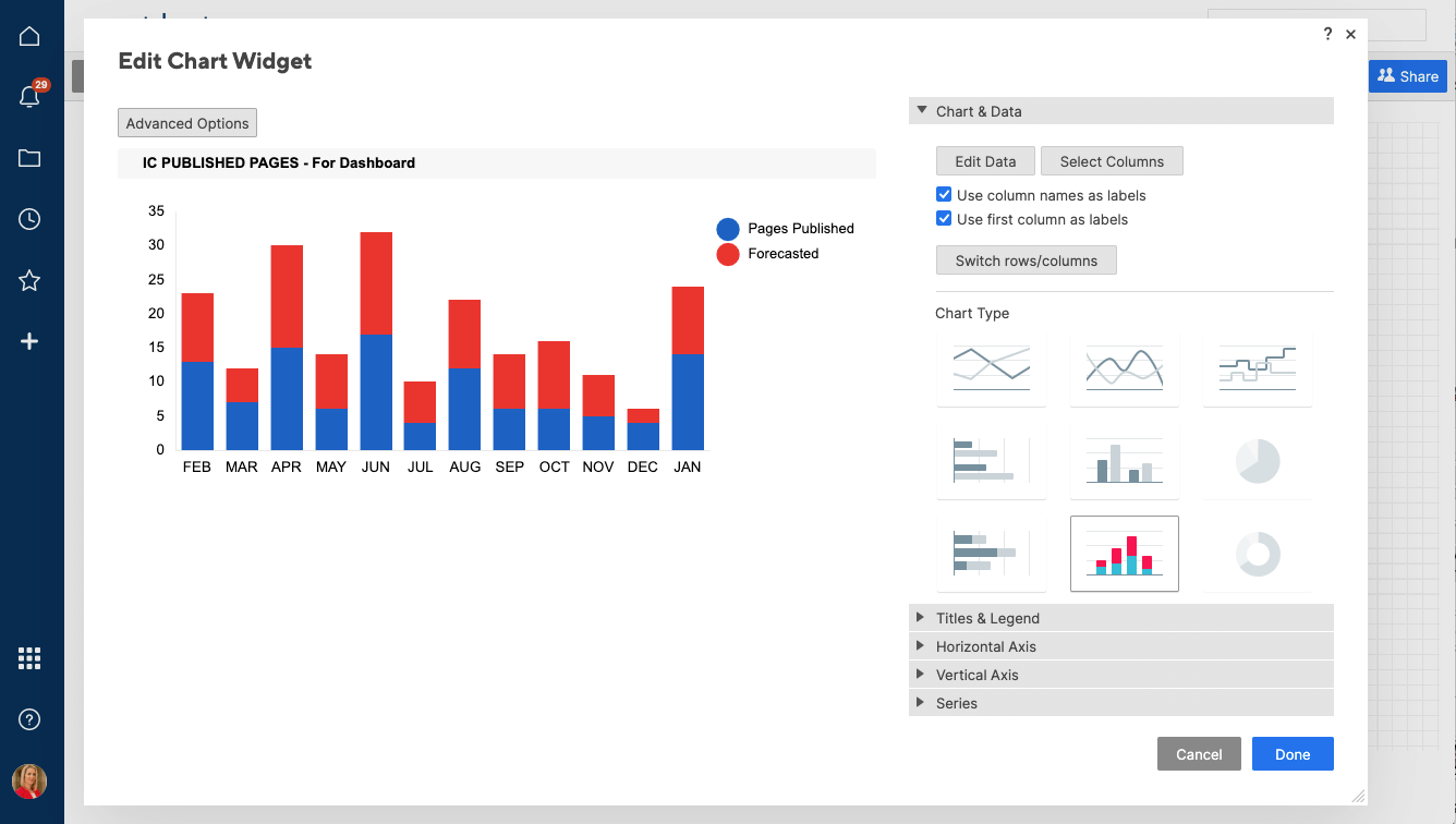 combined bar and line graph excel